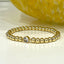 CZ Charm Stretch 5 mm Beaded Bracelet - 14k Gold Plated