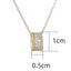 18K Gold Pave CZ Barrel Pendant Necklace - Gold And Silver