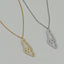 Sterling Silver CZ Israel Map Necklace - Gold and Silver