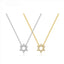 Small CZ Star of David Pendant Necklace - Gold or Silver