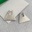 Chunky Triangle Huggie Earrings - Gold and Silver.