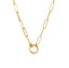 Push Front Clasp Paperclip Chain For Interchangeable Charms - Gold