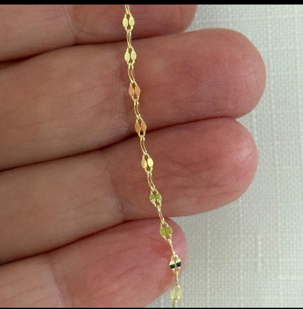 CZ Star of David Charm Necklace - Gold