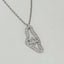 Sterling Silver CZ Israel Map Necklace - Gold and Silver