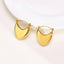 Stainless Steel Heart Hoop Earrings - 18K Gold Plated