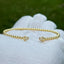 CZ Cuff Beaded Cuff Bracelet - Gold
