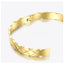 Cross check pattern Bangle Bracelet - 18K Gold Plated