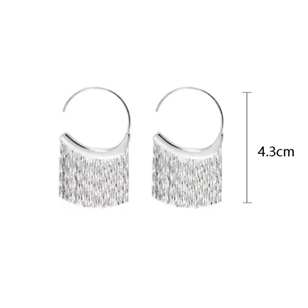 Metal Tassel Earrings - Gold and Silver
