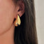 25 mm Stainless Steel Chunky Dome Drop Earrings - Gold and Silver