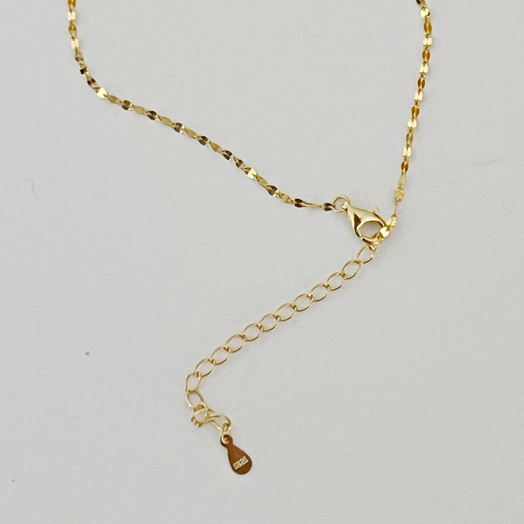 Pearl/CZ Virgin Mary Medallion Necklace - Gold