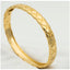 Cross check pattern Bangle Bracelet - 18K Gold Plated
