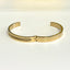 Men & Women 18K Gold Plated Inlaid Chain Bangle Bracelet.
