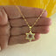 CZ Star of David Charm Necklace - Gold