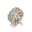 Two Tone CZ Band Ring