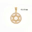 MOP - CZ Star of David/Push Front Clasp Necklace - Gold