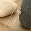 925 Sterling Silver Cuff Bracelet with CZ Hearts - Gold