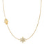CZ Star of David/Hamsa Charms Necklace - Gold