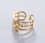 CZ Multi Row Open Ring