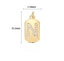 CZ Rectangular Letter Charm - Gold