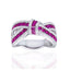 Fancy CZ Bow Ring - Pink or Blue