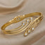 Curve 18k Gold Plated Bangle Bracelet