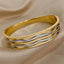 Stainless Steel Two Tone Bangle Bracelet