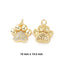 CZ Paw Charm - Gold