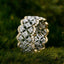 Two Tone CZ Band Ring