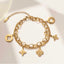 Four Leaf Clover Charms Bracelet - Gold and Silver