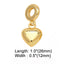 Enamel Ladybug/Heart Push Front Clasp Paperclip Chain Bracelet - Gold