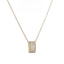 18K Gold Pave CZ Barrel Pendant Necklace - Gold And Silver