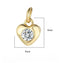 Mini CZ Heart Charm - Gold