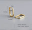 925 Sterling Silver 18K Gold Plated Huggies Hoop Earrings