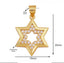 CZ Star of David Charm Necklace - Gold