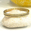 Men & Women 18K Gold Plated Inlaid Chain Bangle Bracelet.
