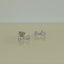 Bridesmaid Mini CZ Bow Stud Earrings - Silver
