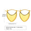 Stainless Steel Heart Hoop Earrings - 18K Gold Plated