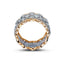 Two Tone CZ Band Ring