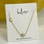 CZ Star of David/Hamsa Charms Necklace - Gold