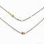 Sterling Silver Gold Plated CZ Hamsa Beaded Necklace