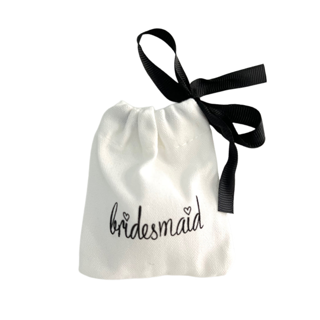 Bridesmaid Mini CZ Bow Stud Earrings - Silver