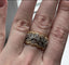 Two Tone CZ Band Ring