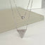 Double Chains Layering Necklace - Silver