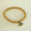 CZ Evil Eye Beaded Bracelet - Gold