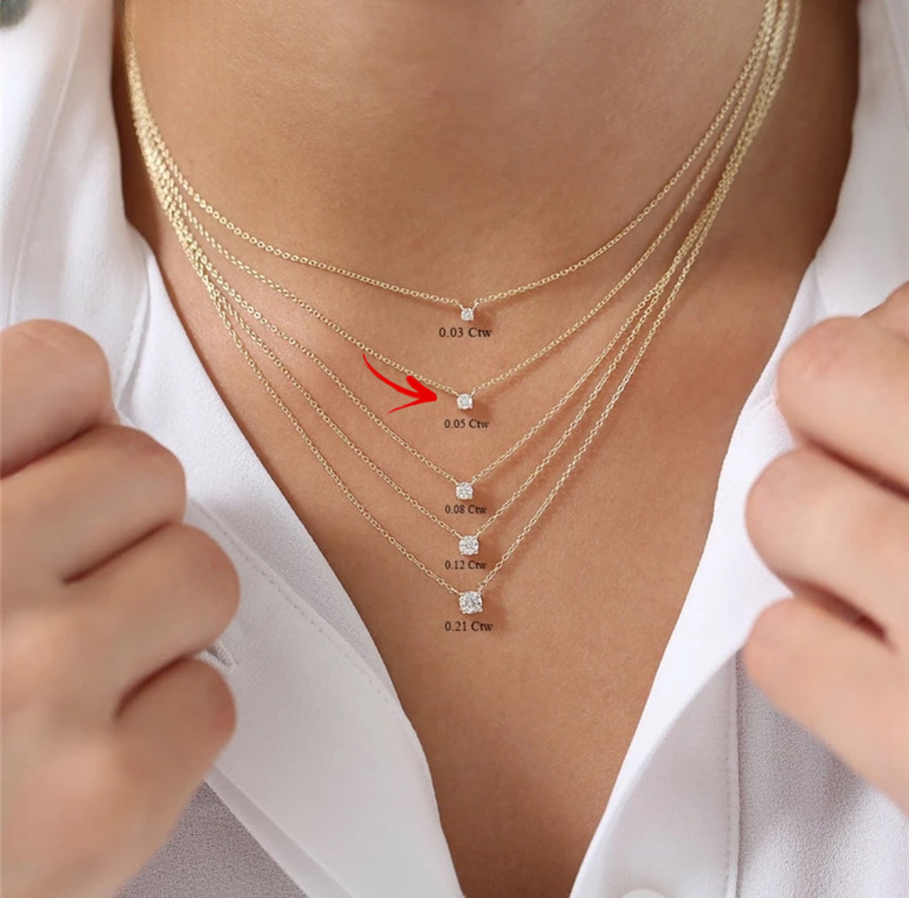 2.5 mm Delicate CZ Chocker Necklace - Gold