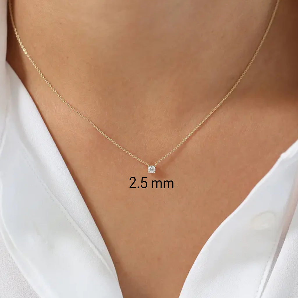 2.5 mm Delicate CZ Chocker Necklace - Gold