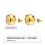 12 mm Stainless Steel Ball Stud Earrings - 18K Gold Plated