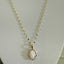 MOP Hamsa Pendant Necklace - Gold