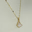 MOP Butterfly Pendant Necklace - Gold