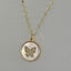 MOP/CZ Butterfly Pendant Necklace - Gold